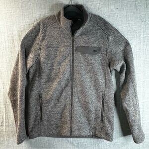 Marmot Men's Poacher Pile Wool Blend Fleece Jacket Gray Sweater Knit Full Zip L